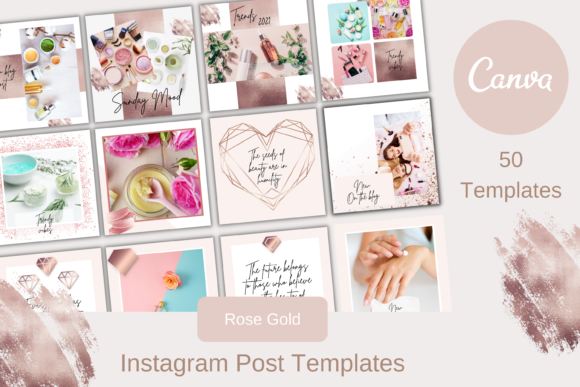 Download 50 Rose Gold Canva Instagram Templates - Canva instagram Collection