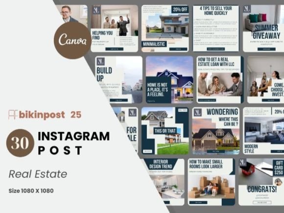 Download Real Estate Canva Instagram Post Templat - Canva instagram Collection