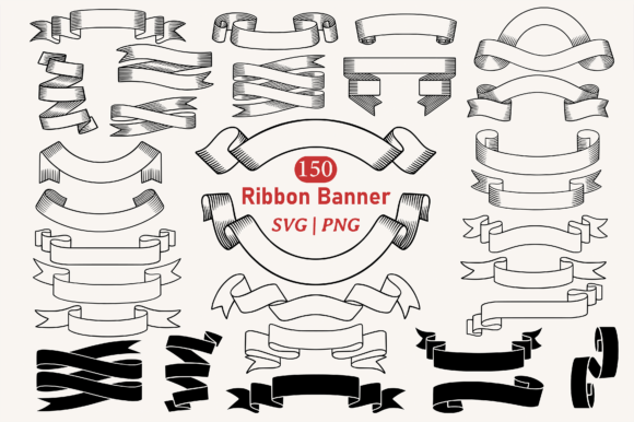 Download Ribbon Banner SVG PNG Clipart Bundle - Banner Collection