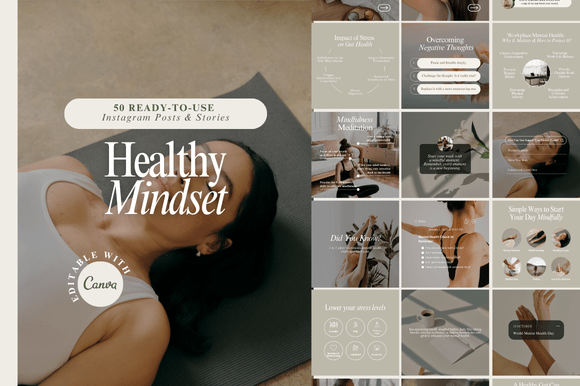 Download Healthy Mindset Instagram Templates - Health Collection