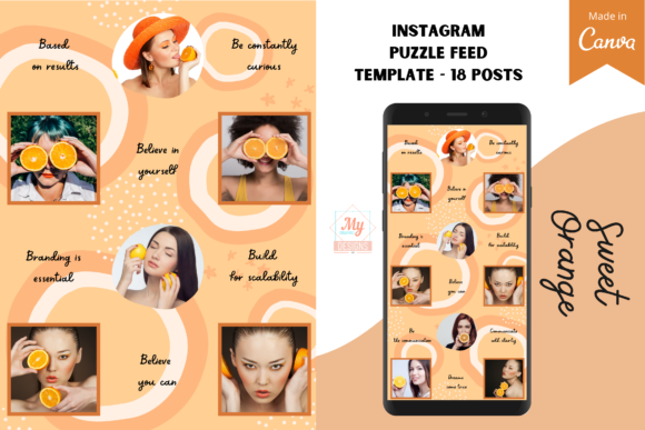 Download Canva Instagram Puzzle Feed Template - Canva instagram Collection