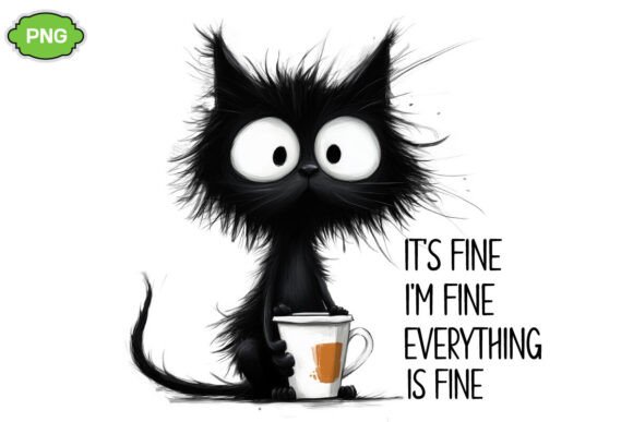 Download I'm Fine Everything is Fine Coffee Cat - Fine Collection