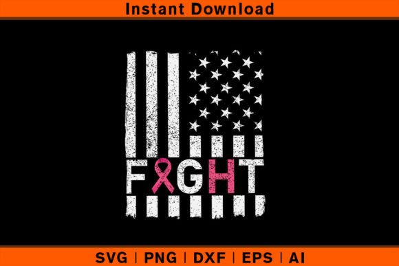 Download Breast Cancer Fight USA Flag - Premium Resources