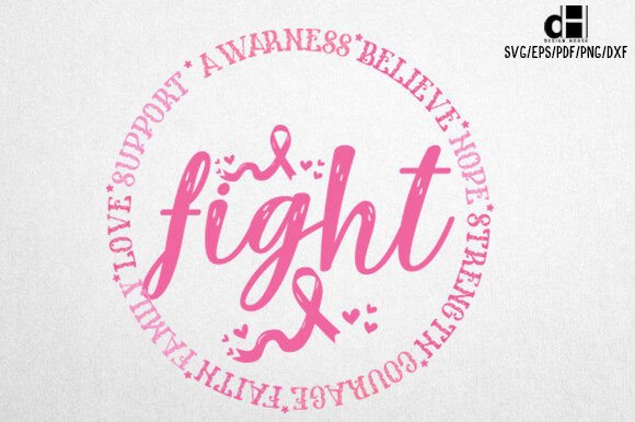 Download Breast Cancer Fight SVG Design - Premium Resources